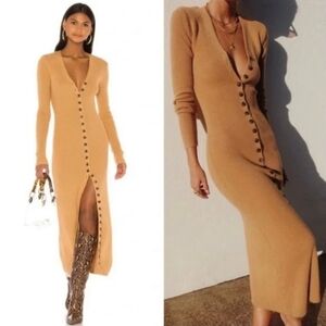 LPA KAVALA MAXI  CARDIGAN SWEATER LONG SLEVES FRONT BUTTON WOOL DRESS SZ SMALL